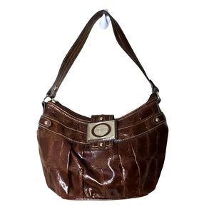 XOXO Embossed Vinyl Brown Mini Handbag